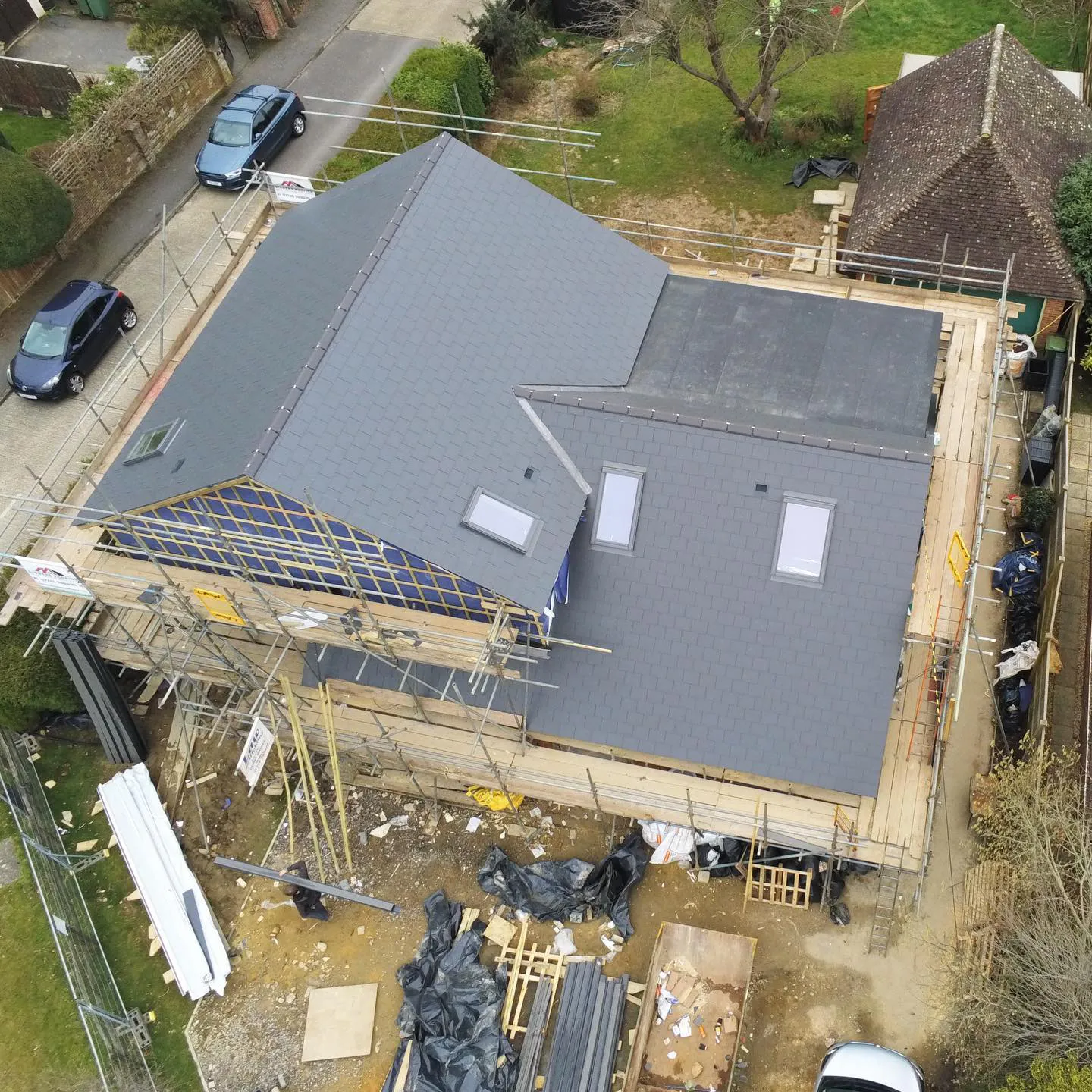 domestic home with new roof